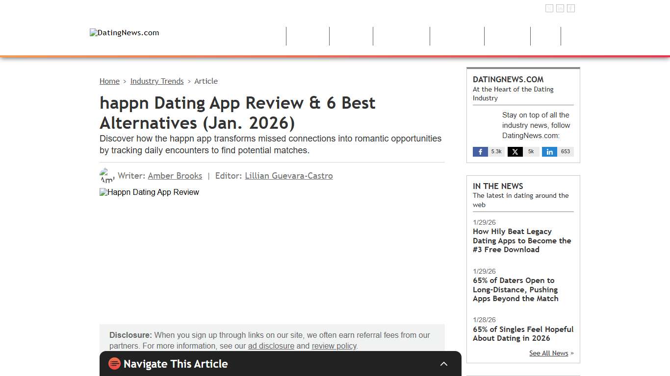 happn Dating App Review & 6 Best Alternatives (Jan. 2026)